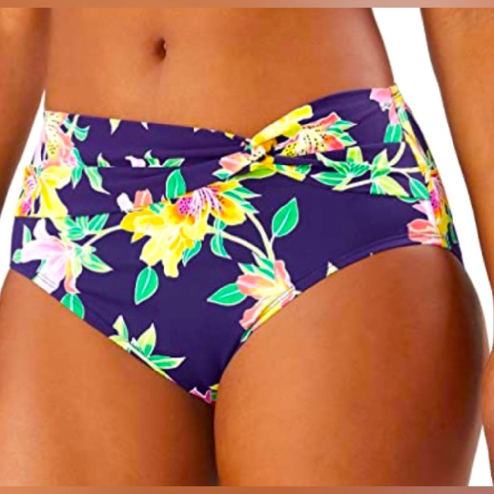 🔥TOMMY BAHAMA SUN LILLIES HIGH WAIST TWIST SIZE SMALL ( 6-8) w tummy control NWT